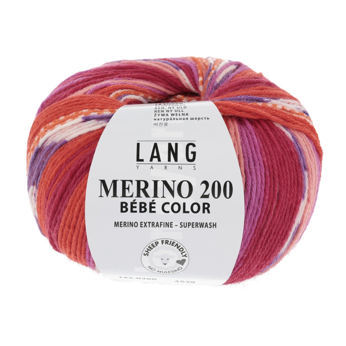 midlertidig klud efter det Lang Yarns Merino 200 Bébé Color - Lang Yarns - Mamas Garn